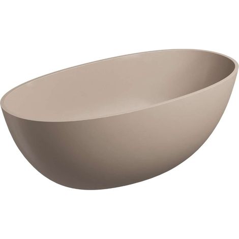 OMNIRES Shell M+ - Bañera exenta, 148x75 cm, beige mate SHELL148WWDB (1/3)