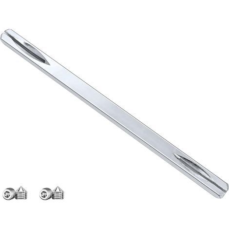 Poignée Carrée pour Poignées de Portes - Carré Poignée de Porte 8mmx150mm en Acier Solide, Tige Poignée Carrée avec 4 Vis M6, pour Domestique Remplacement ou Montage de Poignées de Portes Intérieures (1/5)