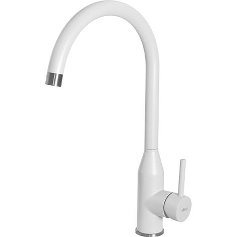 Rubinetto Miscelatore Cucina Elleci Adige Keratek Plus Bianco White Assoluto MKKADI96 (1/2)
