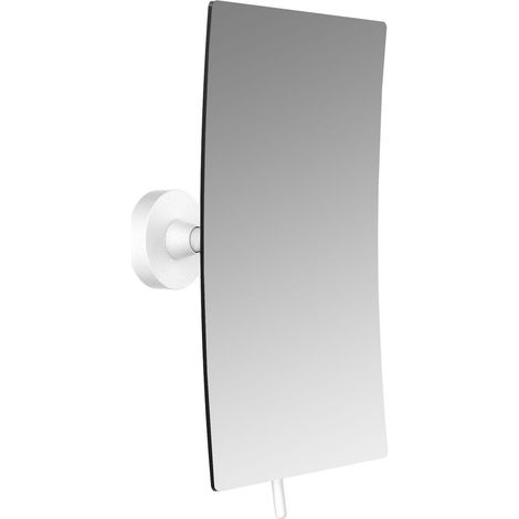 Calmwaters Rasierspiegel/Kosmetikspiegel Wandspiegel, 3-fache Vergrößerung, weiß, eckig, einseitig, Kristallglas, Metallhalterung, 132x208 mm, 80BS6243 (1/2)