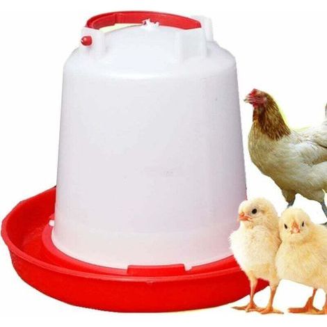 Abreuvoir et mangeoire pour poules et poussins, mangeoire en plastique, abreuvoir pour poules avec mangeoire suspendue amovible, grande capacité 1,5 l (1/5)
