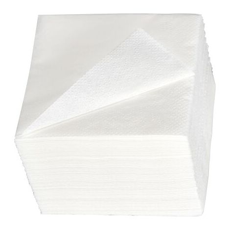 Serviette Cocktail Tork ouate blanche 2 plis 24 x 24 cm - Paquet de 200 (1/5)