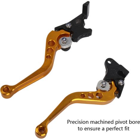 Paar CNC-gefräste Aluminium-Motorrad-Trommelkupplungs- und Bremshebel, Bedienhebel, Ersatzteilset, robust und leicht. (1/5)