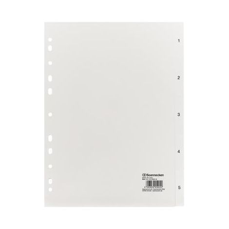 Zahlenregister DIN A4 1-5 Polypropylen weiß DIN A4 1-5 Polypropylen weiß (1/4)