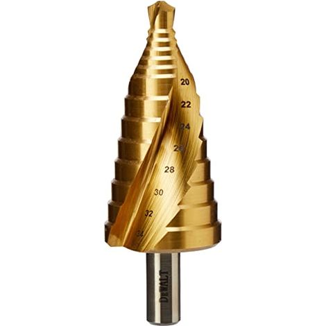 Punta HSS a scalini 2034mm con rivestimento titanio, compatibile trapani a impatto (1/4)