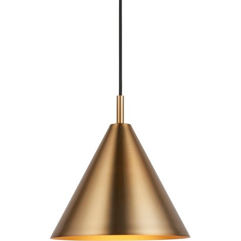 Suspension indus laiton antique conique E27 Endon Cape (1/5)
