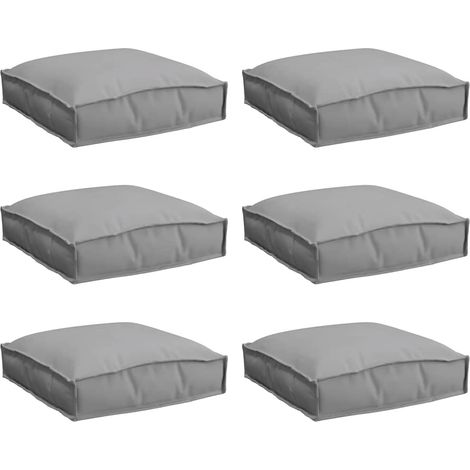 Coussin pour assise de palette 6 pcs,Coussins d'extérieur Gris 40 x 40 x 8 cm CFW337373 (1/5)
