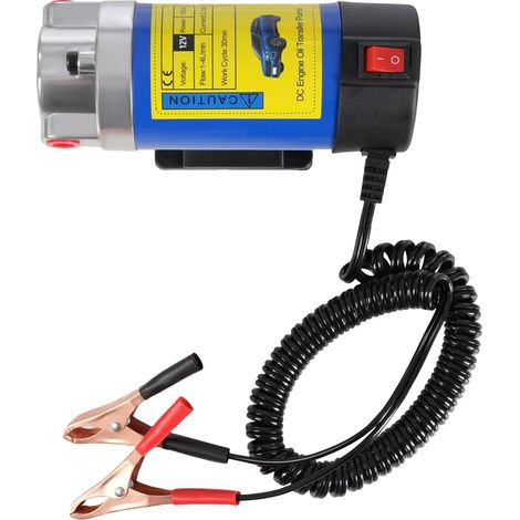 Pompe d'aspiration d'huile moteur électrique portable 12 V 100 W Pompe d'aspiration d'huile diesel 1-4 l/min avec 3 tubes de changement d'huile moteur pour voiture, moto, bateau, camion