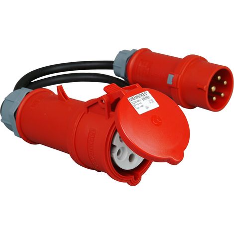 Kopp 147504007 - Cavo adattatore cee, spina cee a 5 poli da 16A, presa 32A