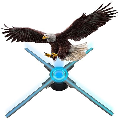 Hologramme 3D de 56cm avec Wi-Fi et Bluetooth, Projecteur Hologramme 3D avec 624 LED, 2200 cd/m² et 1500 vidéos 3D Gratuites, Projecteur Holographique 3D pour Expositions, Magasins, Centres Commerciau (1/5)