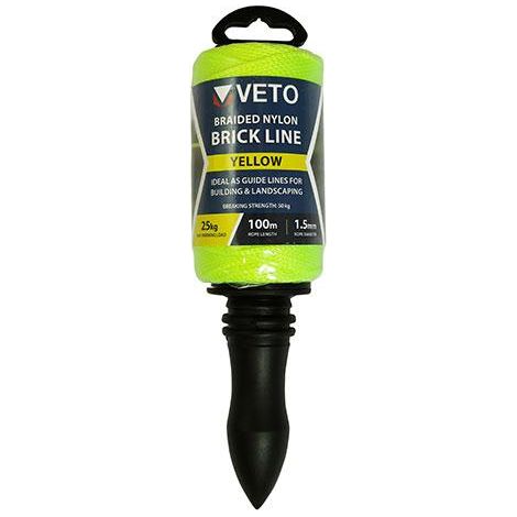 TIMco Yellow Nylon Brick Line & Holder 1.5MM X 100M