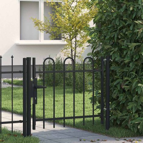 vidaXL Puerta valla BOXTEL de una puerta con aro superior, 100 x 75 cm (1/5)