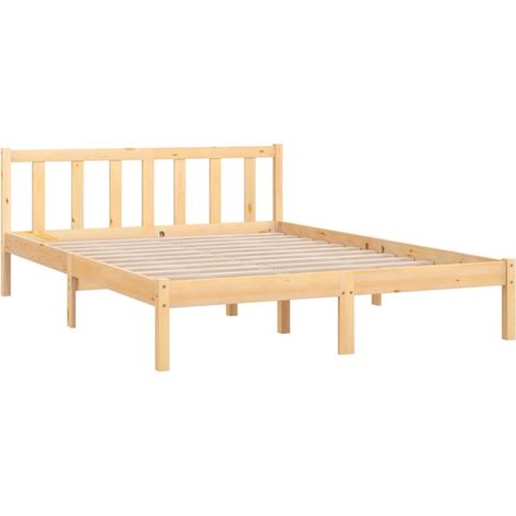 Massivholzbett Kiefernholz 120x200 cm vidaXL (1/4)