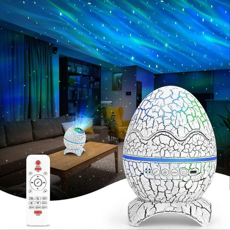 Projecteur d'aurores boréales LED avec veilleuse, télécommande, Bluetooth, couleurs réglables, blanc pour la décoration (1/5)