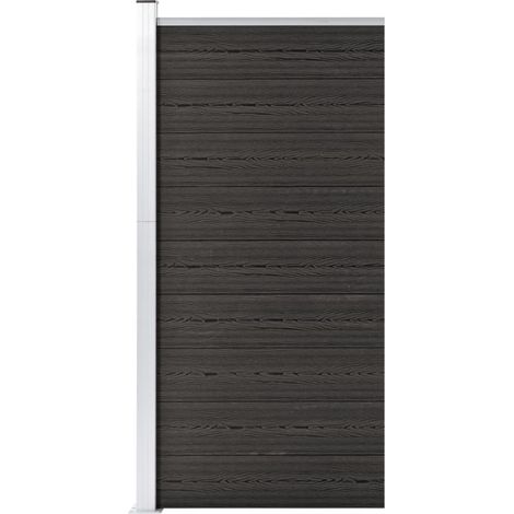 Panel de valla WPC gris 95x186 cm vidaXL