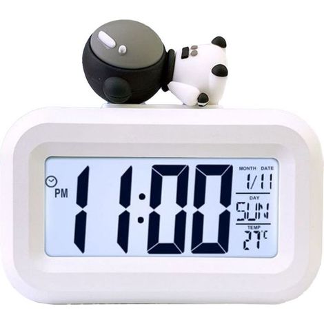 BelleRise - Horloge LED – Panda Astronaute, Date & Température – Pour chambre d'enfant et bureau (1/5)