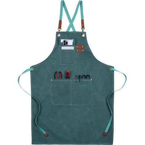 Tablier de travail en toile, Tablier de travail multifonction avec 3 Poches À Outils (1/5)