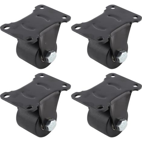 4 roulettes en nylon de 2 pouces, centre de gravité bas, pivot fixe (1/5)