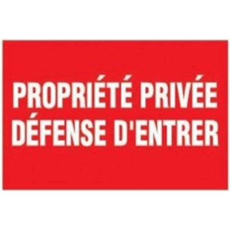 LOT DE 5 PLAQUES 33X20 PROPRIETE PRIVEE DEFENSE D'ENTRER GA52