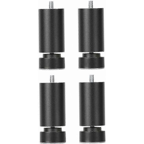 Pieds métalliques robustes réglables, joint fileté M10, compatibles avec les canapés, les lits, les tables et les armoires, noirs, 25 cm. (1/5)