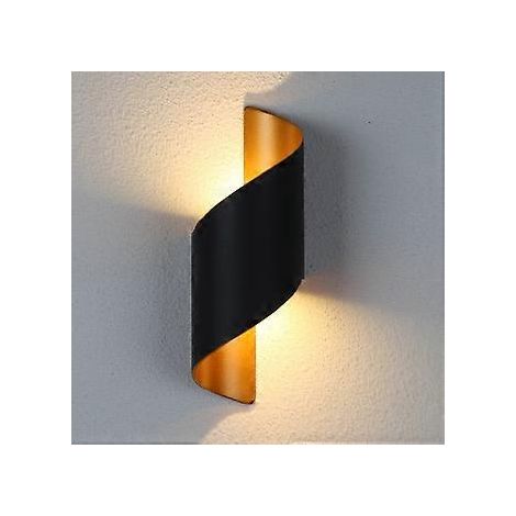 Moderne Wandleuchte für den Innen- und Außenbereich, 10 W, spiralförmig, nach oben und unten verstellbar, aus Metall, warmweißes LED-Licht