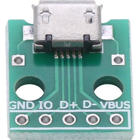 10Pcs Micro USB Female Socket to DIP Adapter Board 5 Pin 2.54mm Pitch