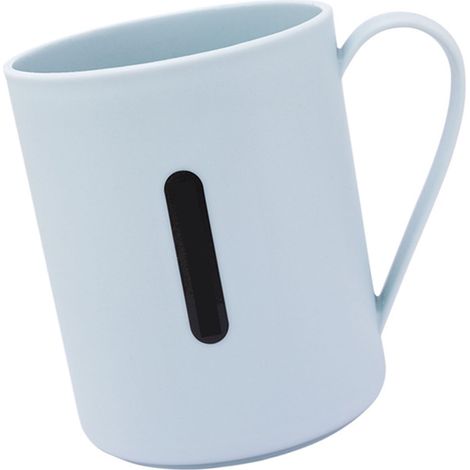 Brosse tasse résistant brosse à dents pour salle de bain maison bleu avec poignée - entretien facile, idée déco (1/5)