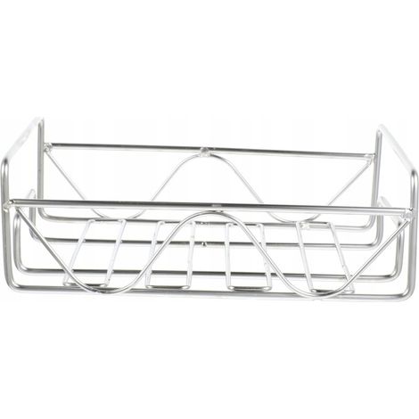 Mensola portaoggetti da bagno con retro adesivo, facile da installare e resistente.