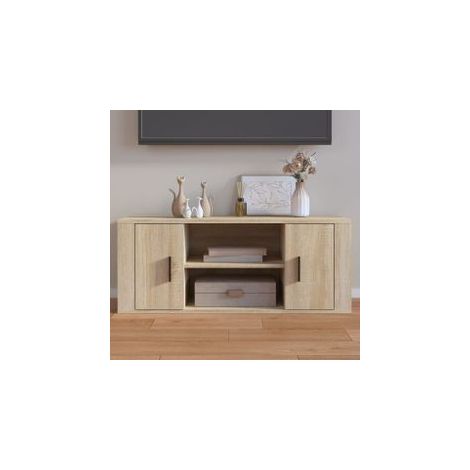 Meuble TV Chêne sonoma 100x35x40 Bois d'ingénierie (1/5)