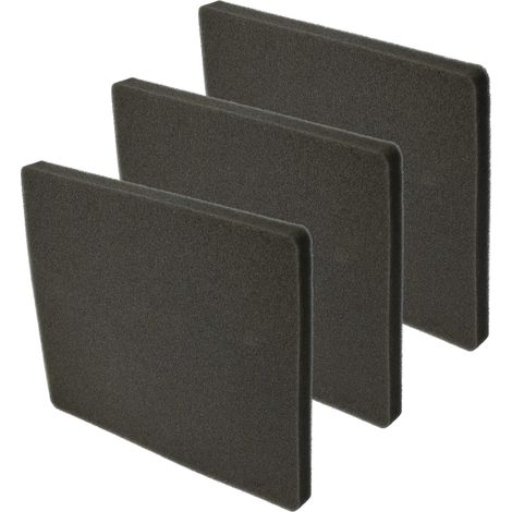 vhbw set di 3x filtro compatibile con Electrolux AAC6755 (910288316) aspirapolvere - Filtro aria di scarico (in spugna), nero