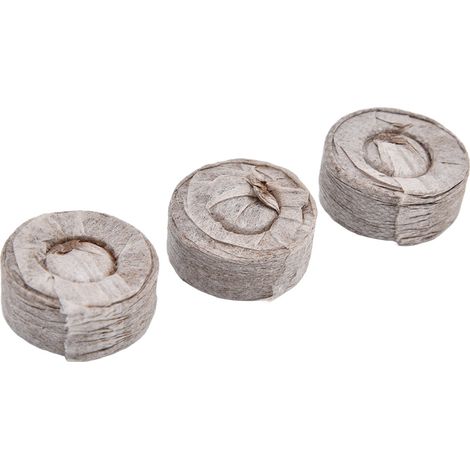 50 gepresste Torfpellets aus Vliesstoff für Aussaat und Anzucht, Nährsubstrat, Blumenerde (50er-Packung) Ø 40 x 10 mm (1/5)