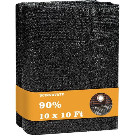 Tissu pare-soleil à 90 % en maille avec œillets, tissu durable résistant aux UV pour pergola, terrasse, pelouse, jardin, terrasse ou niche pour chien, 3 x 3 m (1/5)