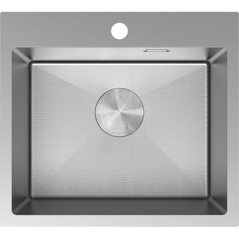 Mexen Solix Edelstahlspüle 1-Becken 500 x 450 mm, Inox HC - 6402501000-01HC (1/5)