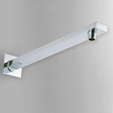 Bras de Douche Mural Extension Bras Tube d'Arrosage en Acier Inoxydable pour Pommeau de Douche 8 Pouces de Salle De Bains, Taille du Filetage G1/2 Pouce, 20CM Chrome