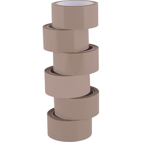 LOGILINK Ruban adhésif d'emballage, brun, 48 mm x 66 m, 6 pièces