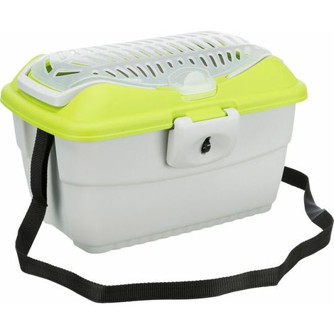 Caja de transporte Mini-Capri TRIXIE 40 × 22 × 30 cm gris claro/verdepara roedores (1/5)