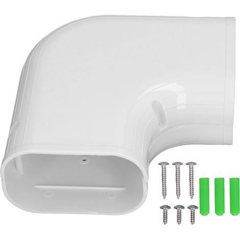 Coude plat pour gaines climatisation PVC décoratif série 130 modèle 433 – robuste et peinturable (1/5)