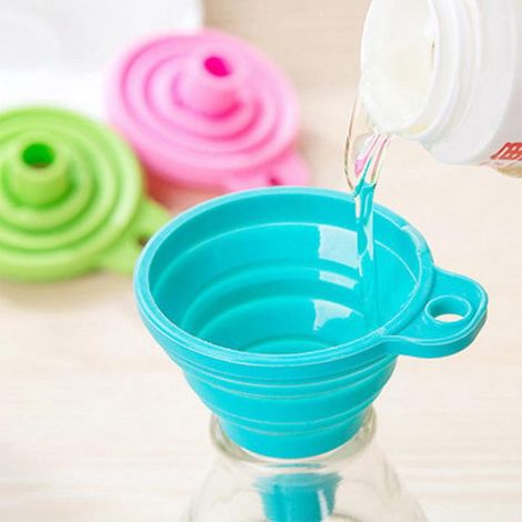 6 Pices Entonnoir Pliable En Silicone,entonnoir Tlescopique Filtrer Dosager Liquid Pour Domestique Et Cuisine (1/5)