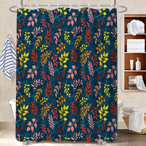 Rideau de douche tissu polyester 180x180 À œillets renforcés rideau étanche pour salle de bain d’amis (1/5)