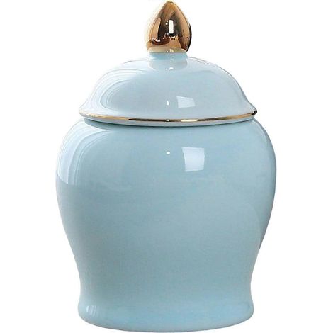 Bocaux de rangement en céramique, boîtes hermétiques polies avec couvercle, petits bocaux pour épices, thé, sucre, café en grains, bleus (1/5)