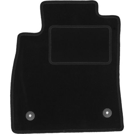 Tapis de sol conducteur en velours pour : Ford Fiesta MK8 hatchback (2017-) noir