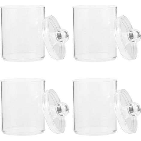 Bathroom Storage Organizers with Lids Set of 4 Large