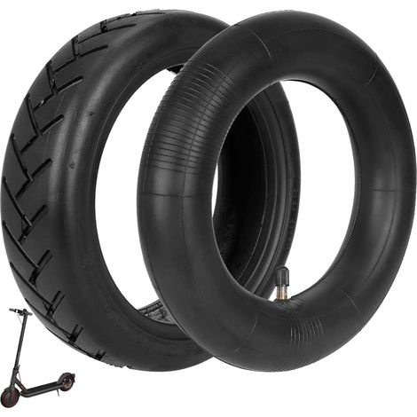 Pneu sans chambre à air 250 x 54 de 10 pouces avec chambre à double épaisseur pour Xiaomi 4Pro/4Lite - Accessoires de scooter électrique - Pneus de route épais anti-explosion (1 jeu)