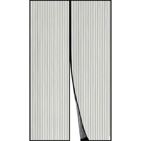 Apalus Magnetisches Moskitonetz für Türen, Netzvorhang, Magnetverschluss von oben bis unten mit automatischer Schließung, hält frische Luft im Inneren (120 x 250 cm, Schwarz)