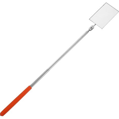 Miroir D'inspection Télescopique Pliable Portable en Fer Orange pour Contrôle sous Carrosserie et Parois Intérieures et Adapté la Réparation Automobile (1/5)
