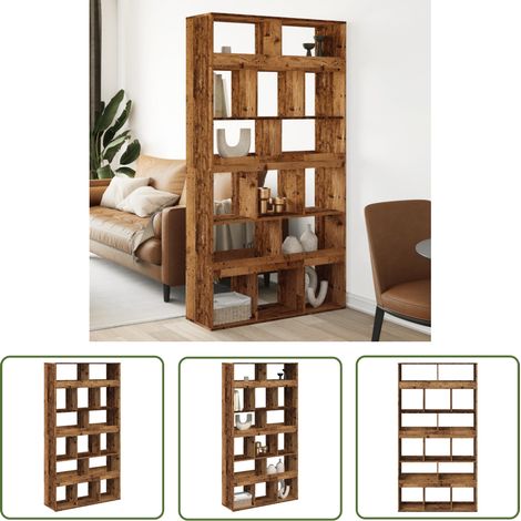 vidaXL Cloison de séparation vieux bois bois d'ingénierie (1/5)