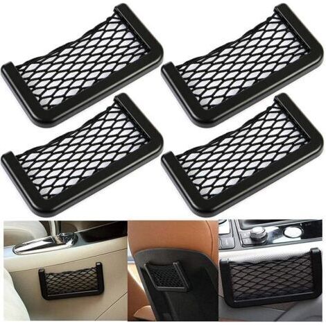 Storage Net Noir Universel pour Coffre de Voiture en Maille Noir Organisateur Coffre Voiture en Maille Filet de Rangement de Voiture Élastique Ne (1/5)
