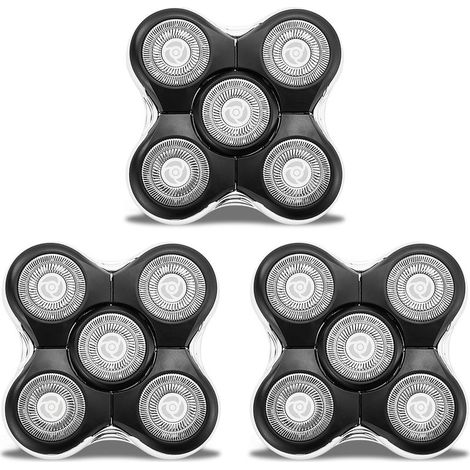 Confezione da 3 testine di ricambio per rasoio Remington XR1500, XR1501, RX5, in acciaio inossidabile, per una rasatura liscia. (1/5)