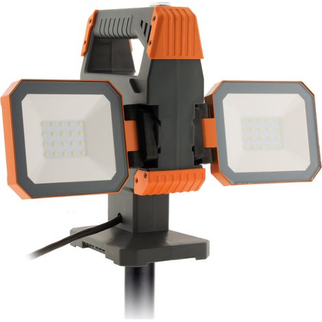 Projecteur portatif 2x15W 2500lm IP54 – Trépied télescopique réglable – Ports USB pour recharge d'appareils nomades – Elexity (1/6)