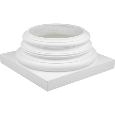 Säulen und Halbsäulen rund kanneliert Stuck Auswahl 203mm N3220: Rund, Basis - Modell 2
